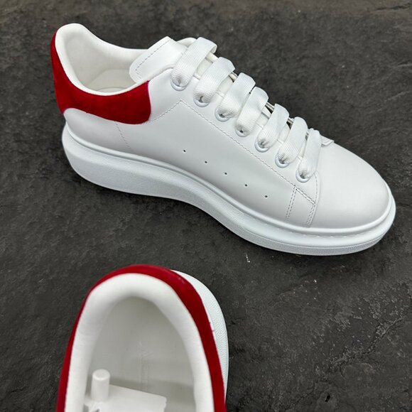 Alexander McQueen Women's White &Red Sneakers - Picture 5 of 9
